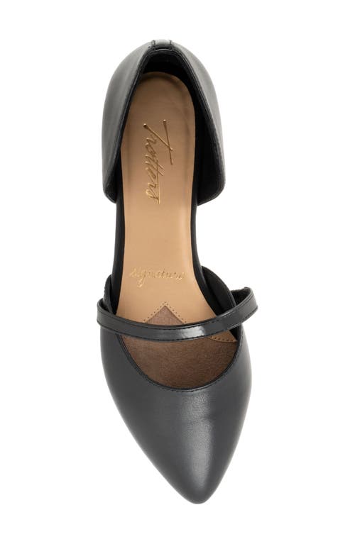 Trotters Emory D'orsay Pointed Toe Flat In Black