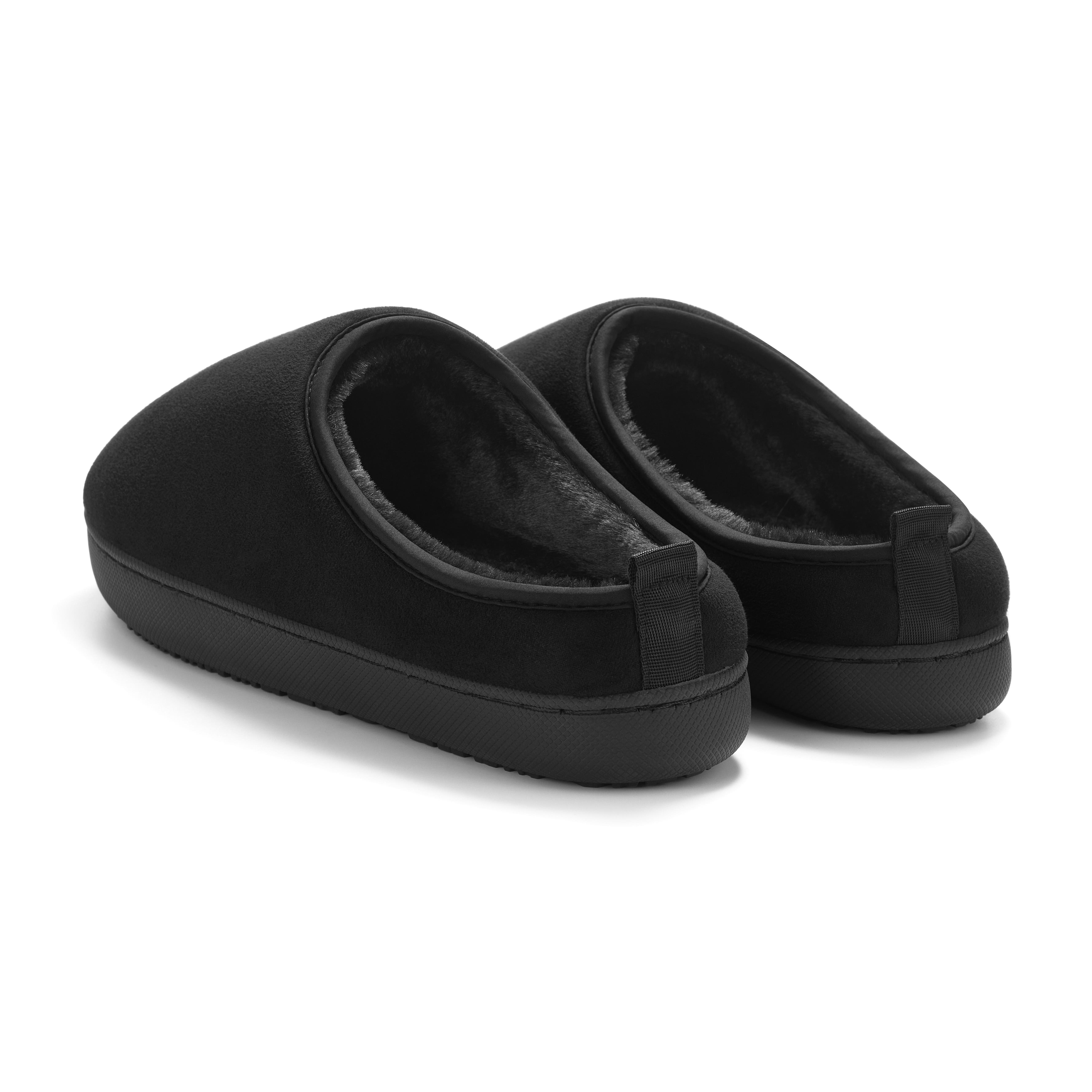 Canmore - Insulated Faux Suede Slippers, Alternate, color, BLACK