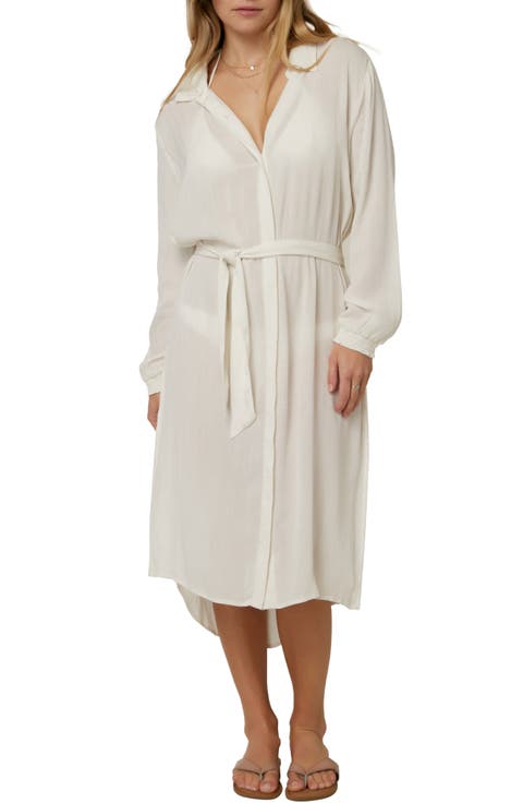 Dockside Long Sleeve Cover-Up Shirtdress