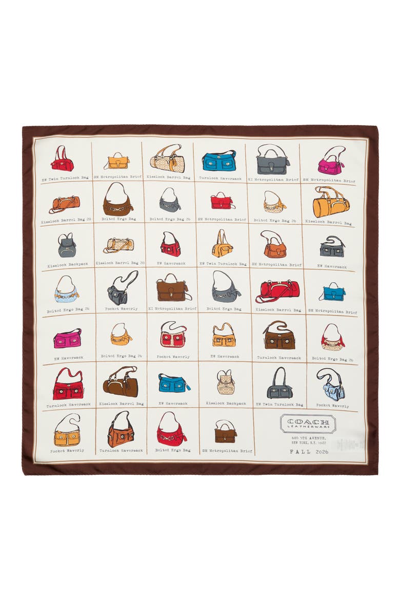 Originals Catalog Print Silk Scarf, Alternate, color, CHALK MULTI