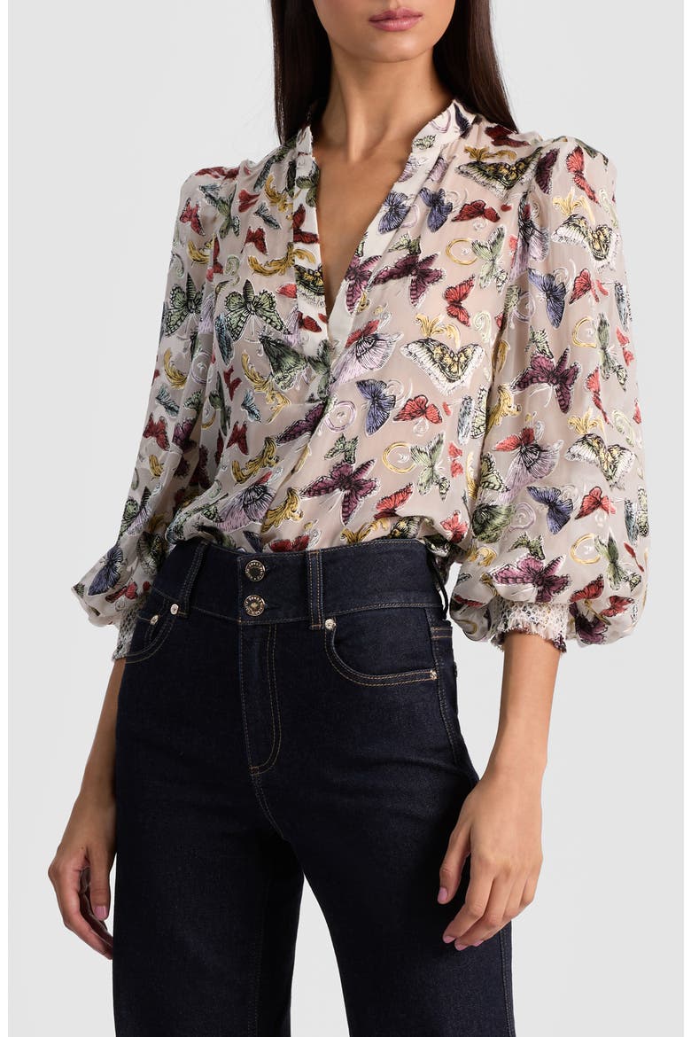 Sheila Butterfly Print Top, Main, color, SPREAD YOUR WINGS