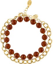 RIVKA FRIEDMAN Set of 2 Chain & Stretch Beaded Bracelets