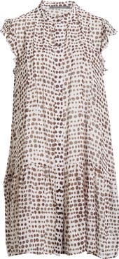 Julia Jordan Print Pleated Frill Dress