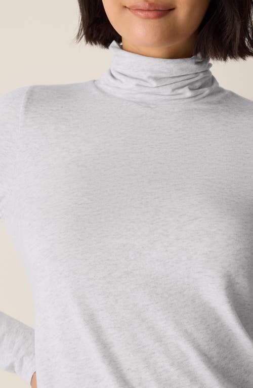 Eileen Fisher Long Sleeve Turtleneck Top In Gray