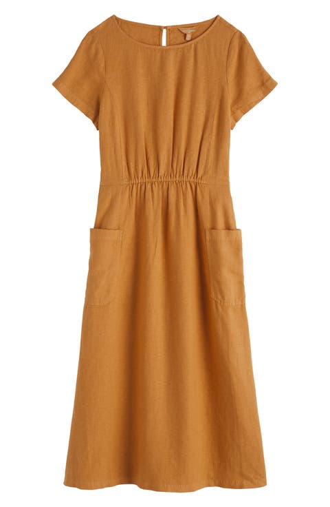 Haneth Linen Midi Dress