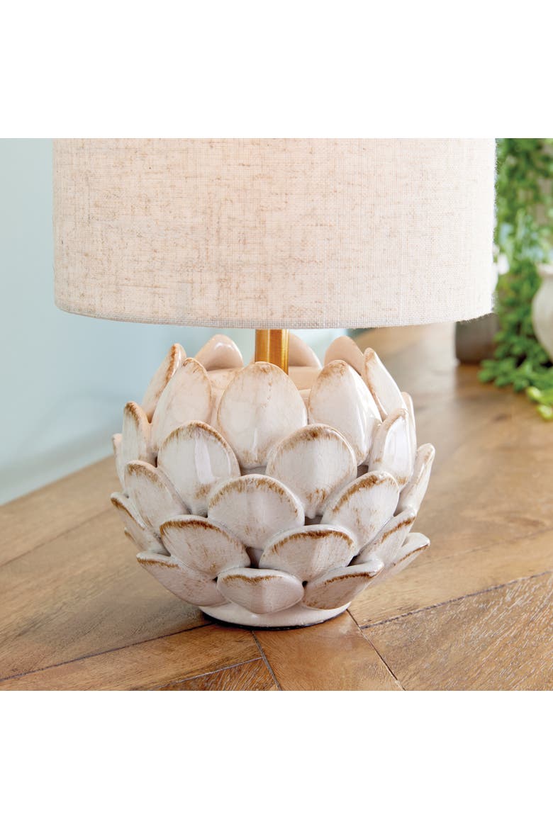 Declan Artichoke Lamp, Alternate, color, White