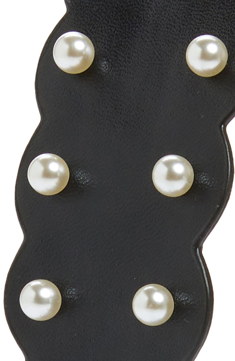 Lele Sadoughi Bessette Wavy Faux Leather Headband, Alternate, color, 