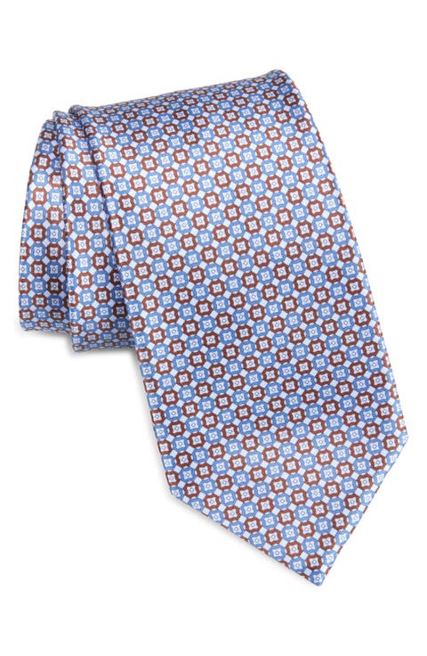 Geo Jacquard Silk Tie