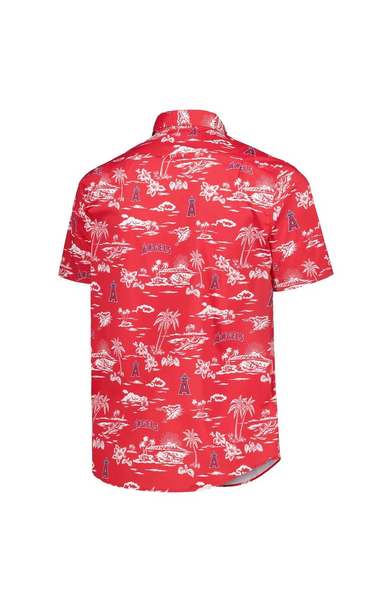Reyn Spooner Men's Reyn Spooner Red Los Angeles Angels Kekai Performance Button-Up Shirt, Alternate, color, 