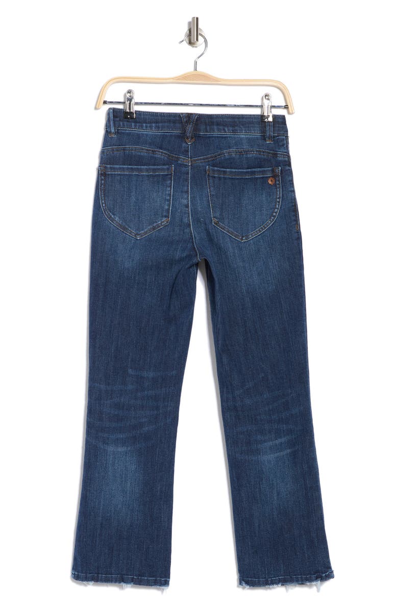Democracy Crop Itty Bitty Flare Jeans, Alternate, color, Indigo Art
