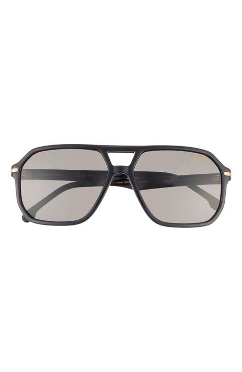 59mm Polarized Gradient Aviator Sunglasses