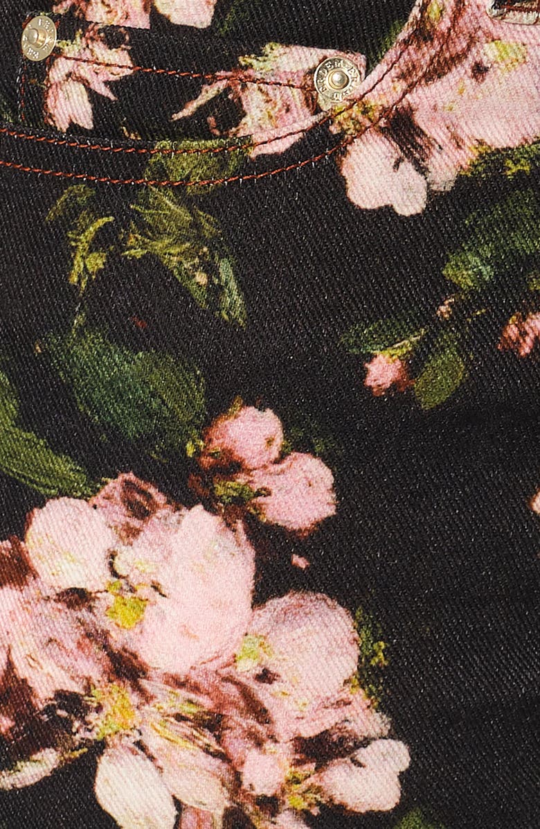 Erdem Vina Margot Posy Print Belted Flare Jeans, Alternate, color,