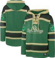 '47 Men's '47 Kelly Green Detroit Red Wings St. Patrick's Day McLucky Superior Lacer Pullover Hoodie