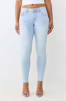 Jennie Mid Rise Flap Skinny Jeans