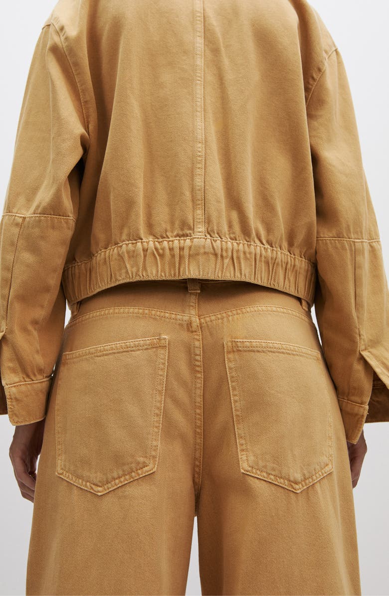 MANGO Denim Bomber Jacket, Alternate, color,