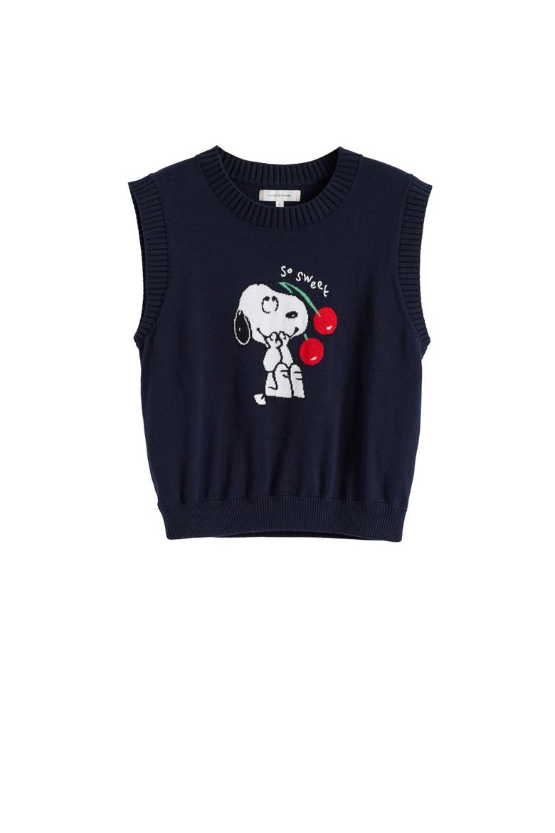 Cotton Snoopy Cherry Tank, Alternate, color, Blue