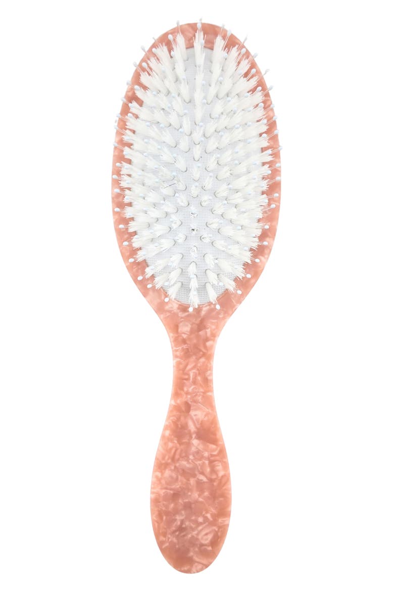Hand Painted Vintage Ballet Bow Hair Brush, Main, color, PINK