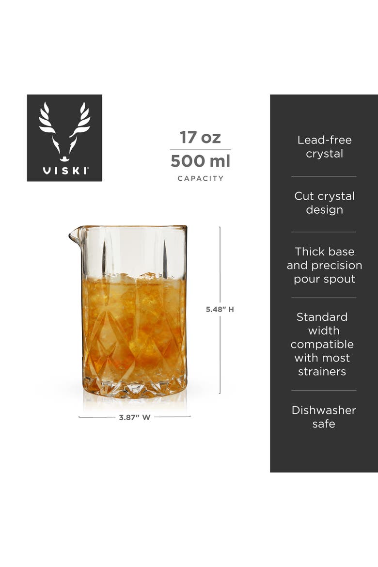Admiral Crystal Mixing Glass, Alternate, color, Clear
