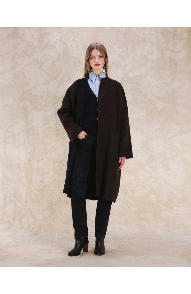 Fortela Florence Wool Coat, Alternate, color, Brown