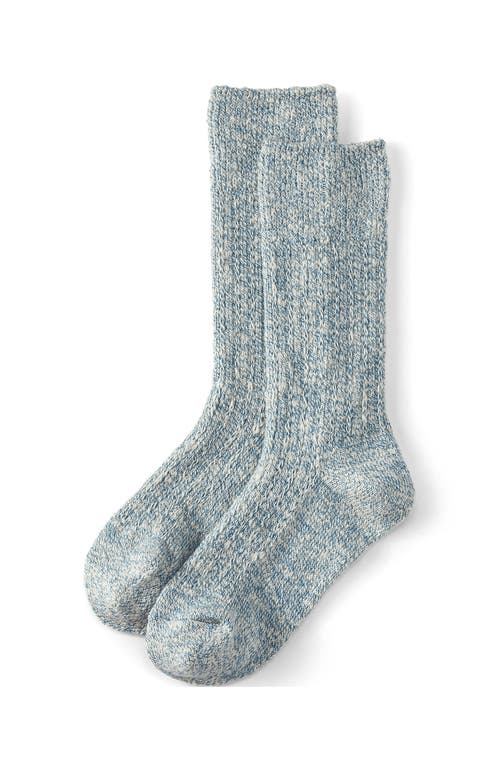 Lands' End Marl Crew Camp Socks In Gray