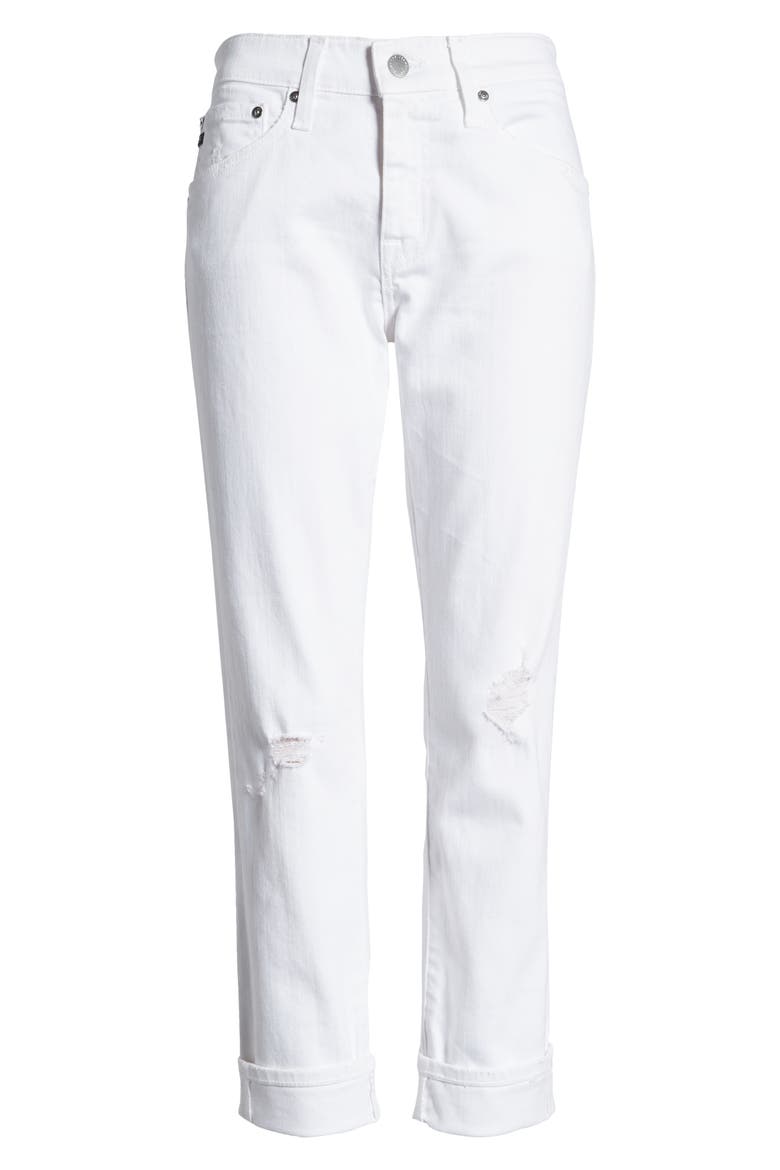 The Ex-Boyfriend Crop Slim Jeans, Alternate, color, 1 YEAR VIVID WH