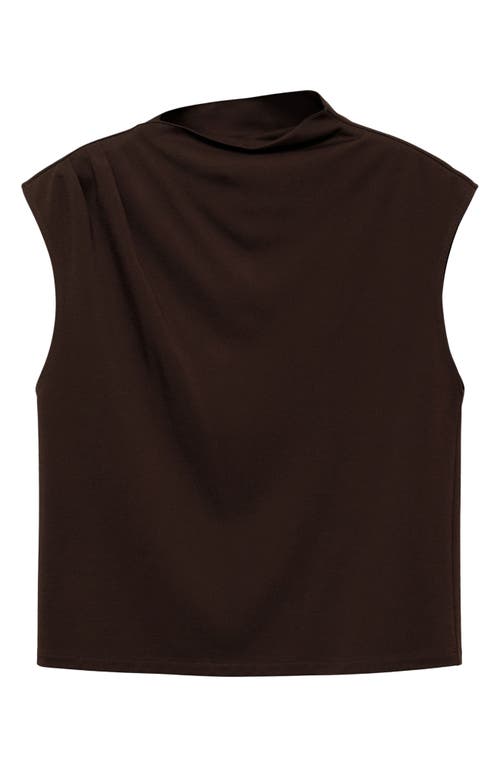 MANGO MANGO CANDELA EXTENDED SHOULDER FUNNEL NECK TOP