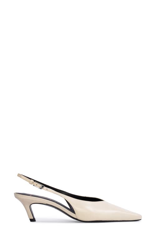 Black Suede Studio Calfskin Kitten Slingback Pumps In Swan Nappa Leather