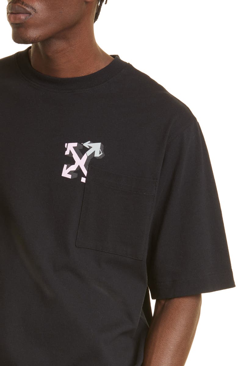 Off-White Men's Graffiti Arrows Cotton Graphic Tee, Alternate, color, 
