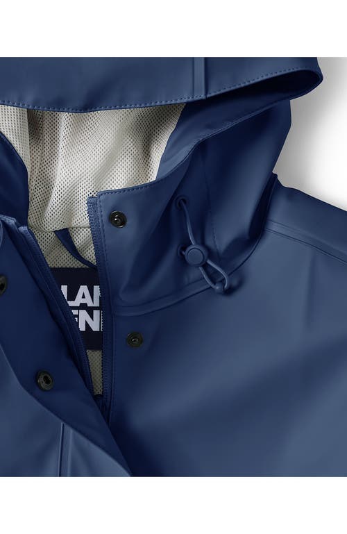 Lands' End Plus Size Squall Waterproof Rain Slicker Jacket In Light Indigo Blue