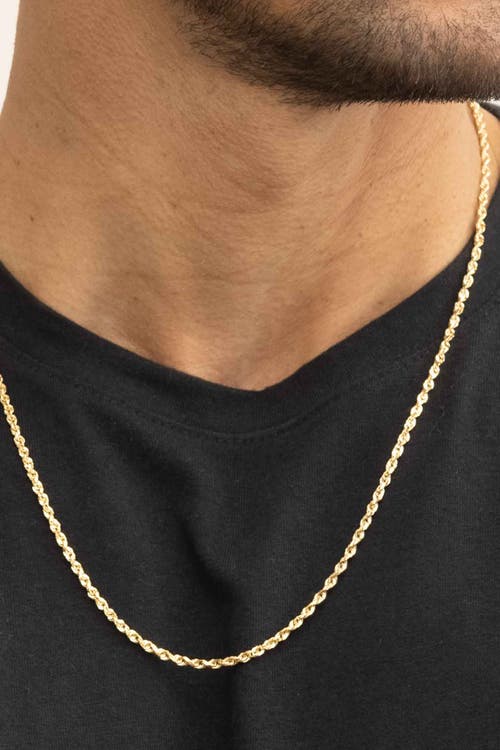 Oradina 14k Yellow Solid Gold Titan Rope Bold Chain In Yellow Gold
