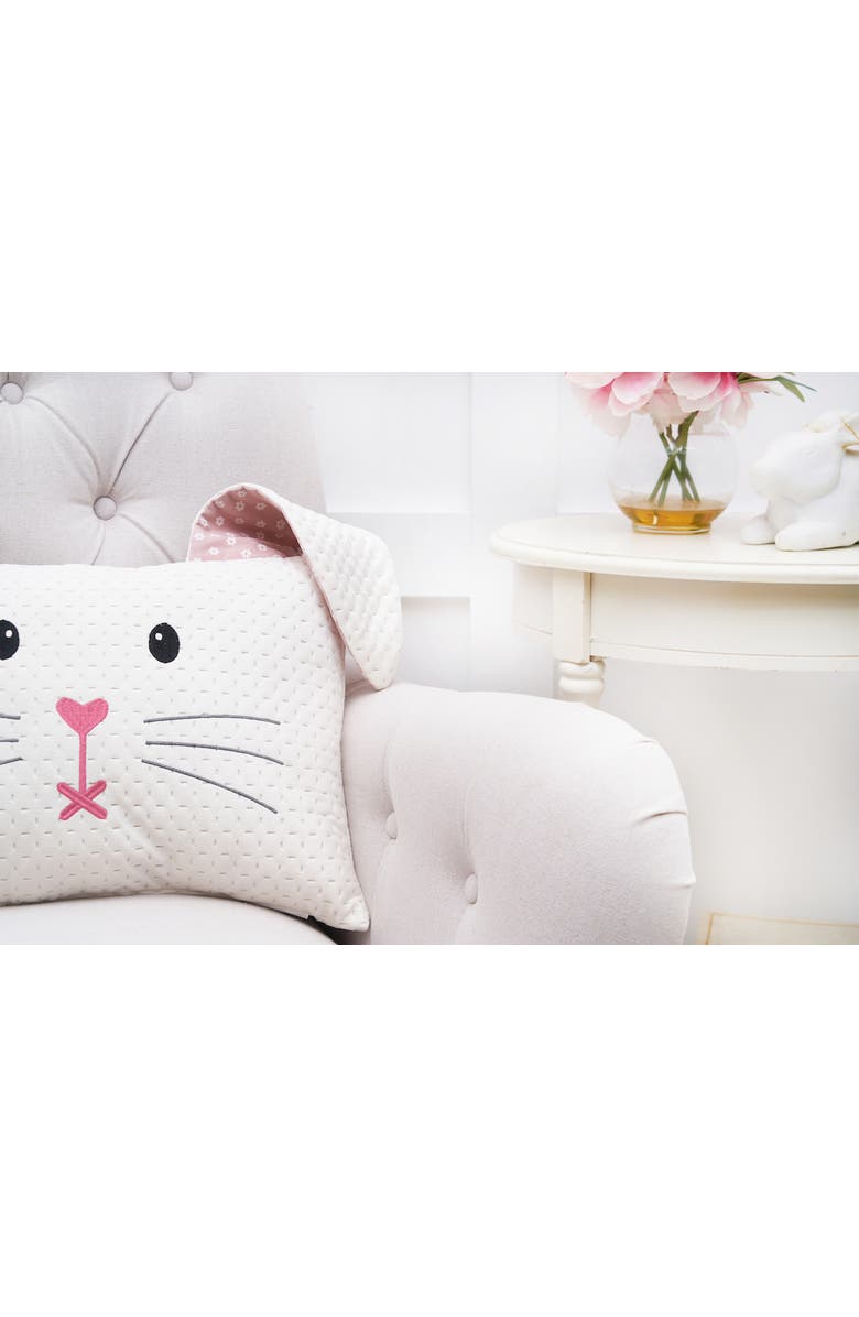 C&F Home Girl Easter Bunny w/ Flap Ears Decorative Accent Pillow, 13" x 18", Alternate, color, Pink