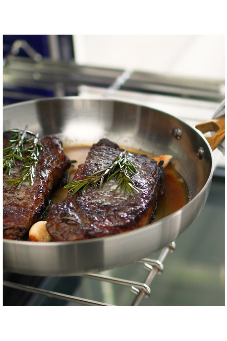 Reserve Set of 2 Stainless Steel Frying Pans, Alternate, color, STAINLESS STEEL