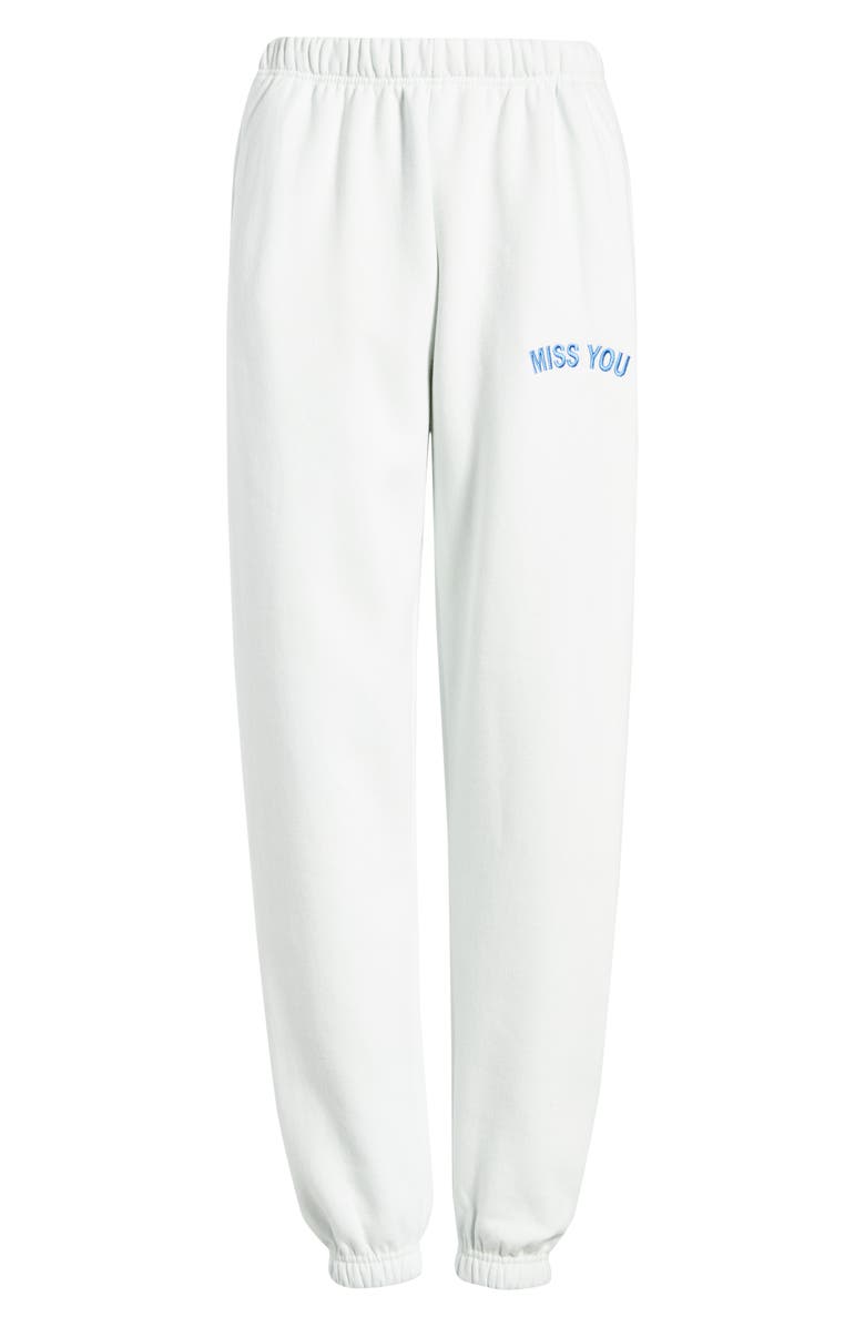 HAPPY CAMP3R Miss You Embroidered Graphic Sweatpants, Alternate, color, Ice Blue