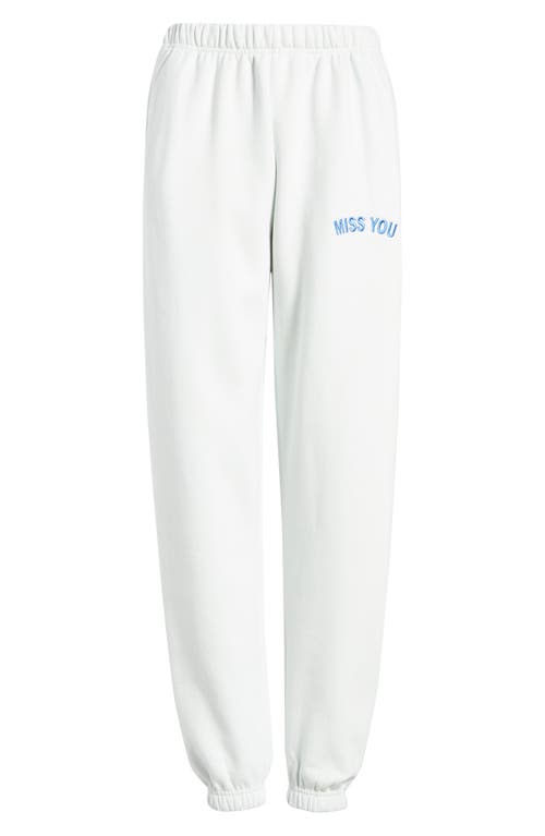 Happy Camp3r Miss You Embroidered Graphic Sweatpants In Blue