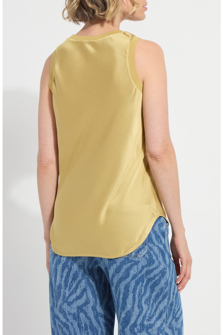 Akemi Mixed Media Tank Top, Alternate, color, GOLD
