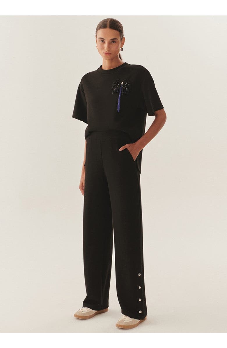 Exquise Vivienne Chic Comfort Knit Trousers, Main, color, Black