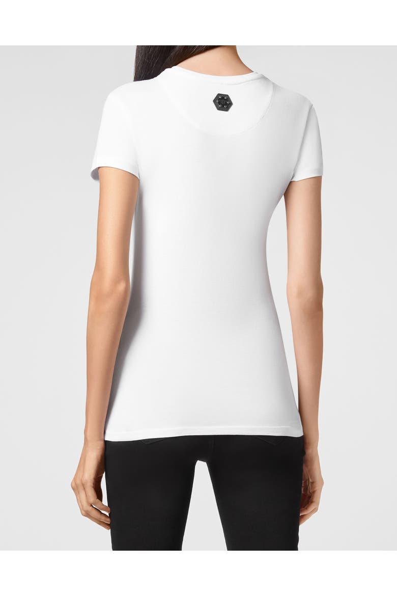 T-Shirt Round Neck Women, Alternate, color, white