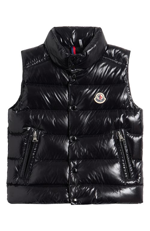 Moncler Kids' Tib Quilted Down Puffer Vest In Black