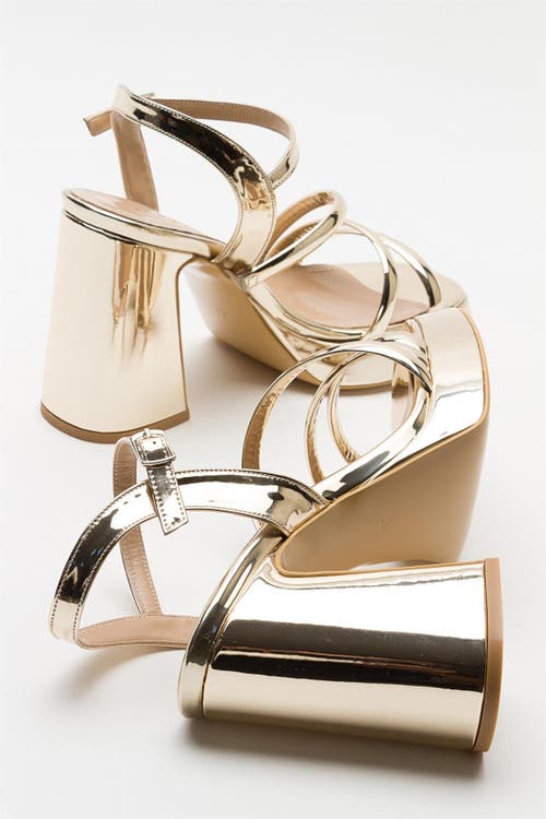 Prologue Shoes Heas Platform Sandal In Gold