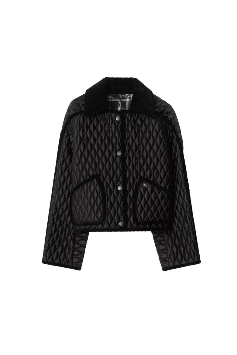 Cropped Quilted Nylon Floriston Jacket, Alternate, color, Black