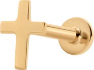 MADE BY MARY 14k Cross Stud Earring