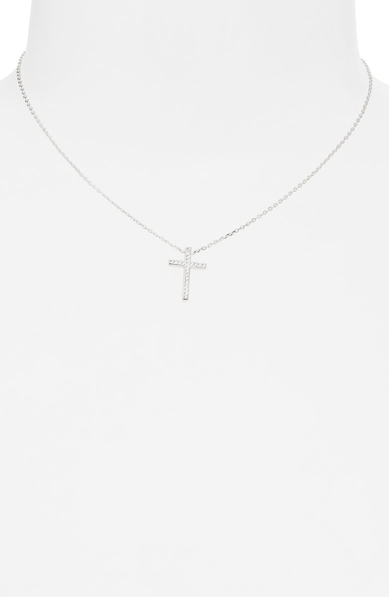 ARGENTO VIVO Cross Pendant Necklace, Alternate, color, Silver