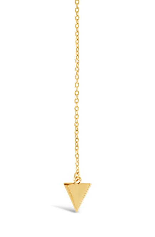 Sterling Forever Triple Layer Triangle Drop Y-necklace In Gold