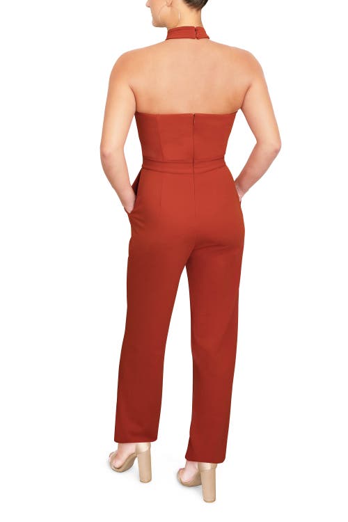 Rachel Rachel Roy Roxie Halter Jumpsuit In Brown