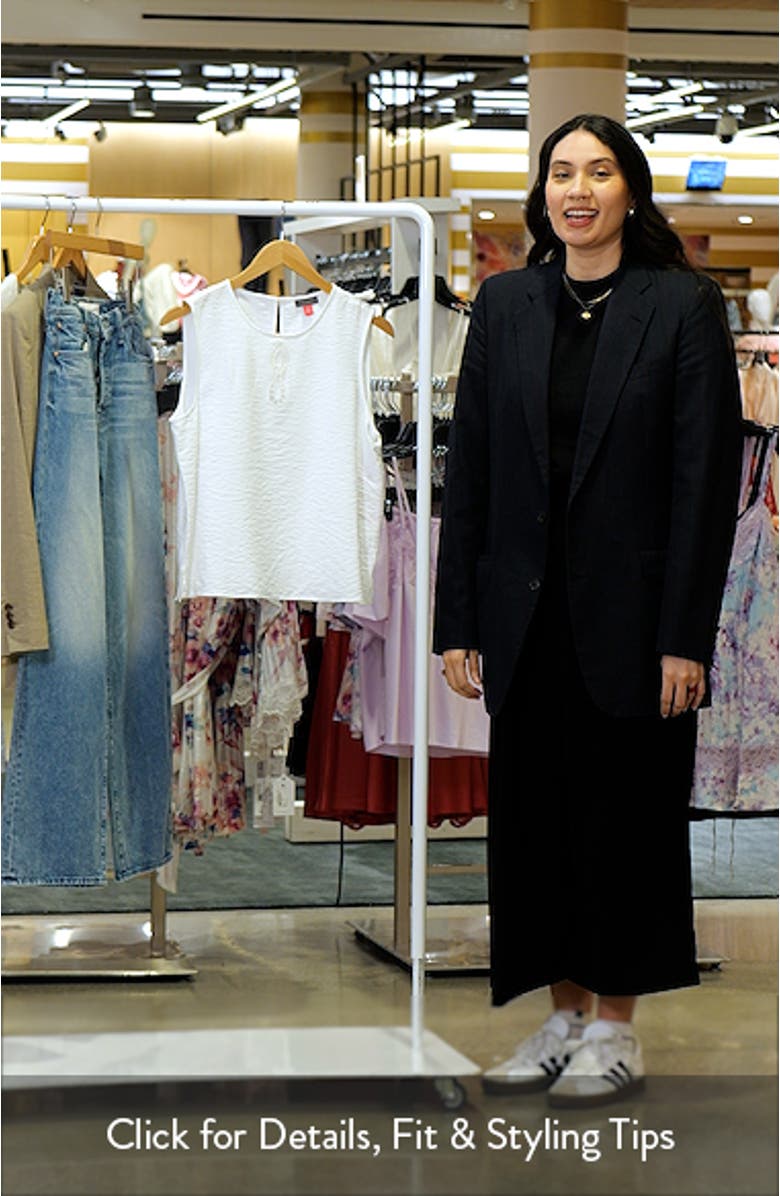 Lattice Inset Keyhole Back Sleeveless Top, sales video thumbnail