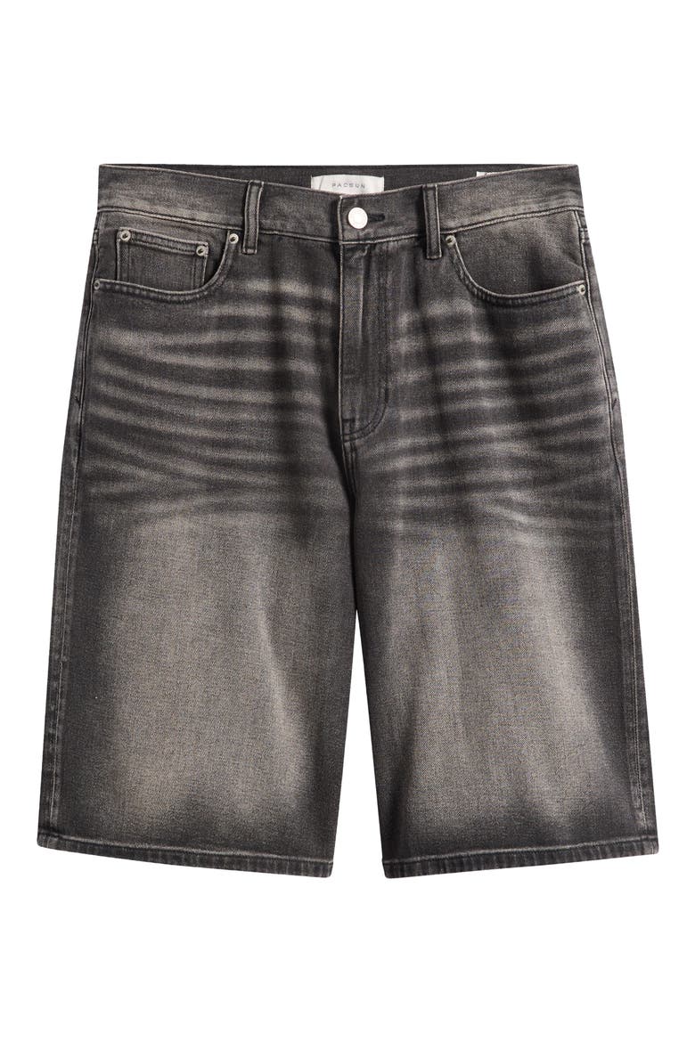 Clayton II Extreme Baggy Denim Shorts, Main, color, BLACK