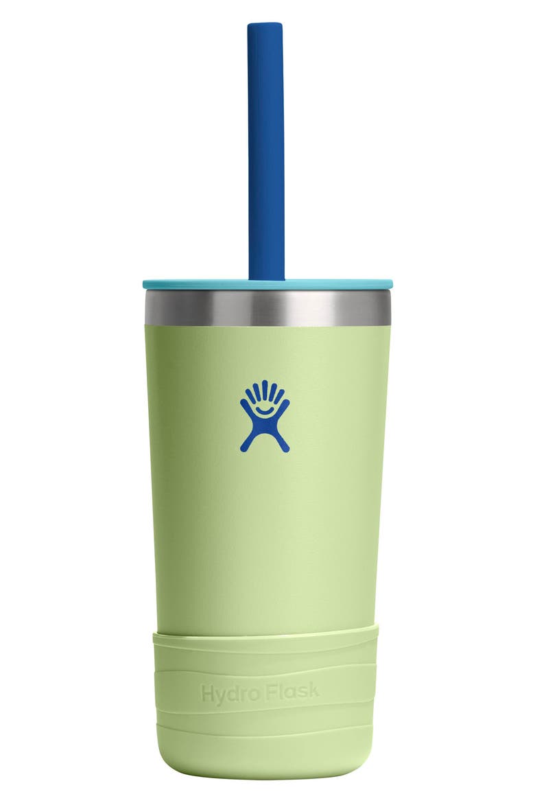 Kids' 12-Ounce Tumbler with Straw, Main, color, SEEDLING GREEN