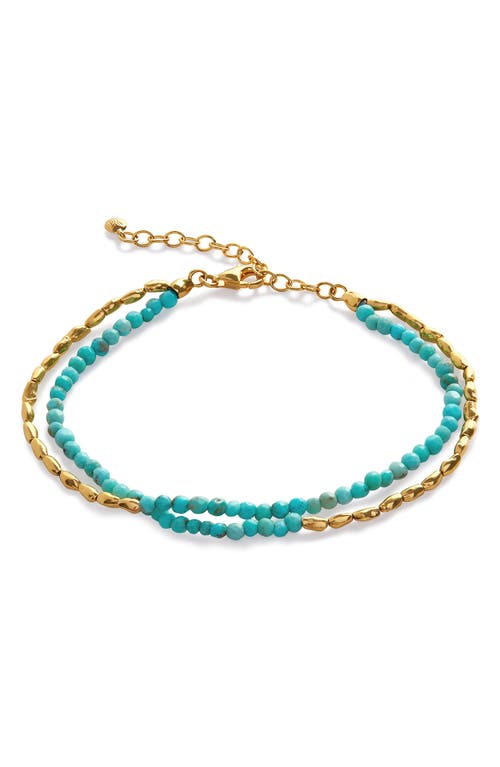 Monica Vinader Mini Nugget Beaded Layered Bracelet In Multi