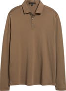 Robert Barakett Georgia Long Sleeve Pima Cotton Polo