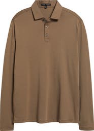 Robert Barakett Georgia Long Sleeve Pima Cotton Polo